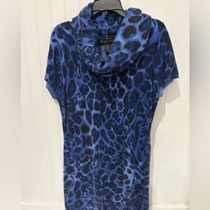 INC International Concepts Blue and Black Patterned Sweater